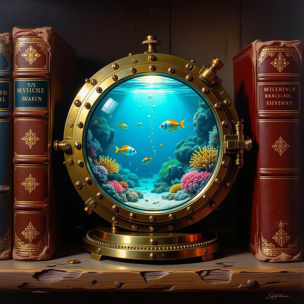 Steampunk Snow Globe: Underwater World Between Books