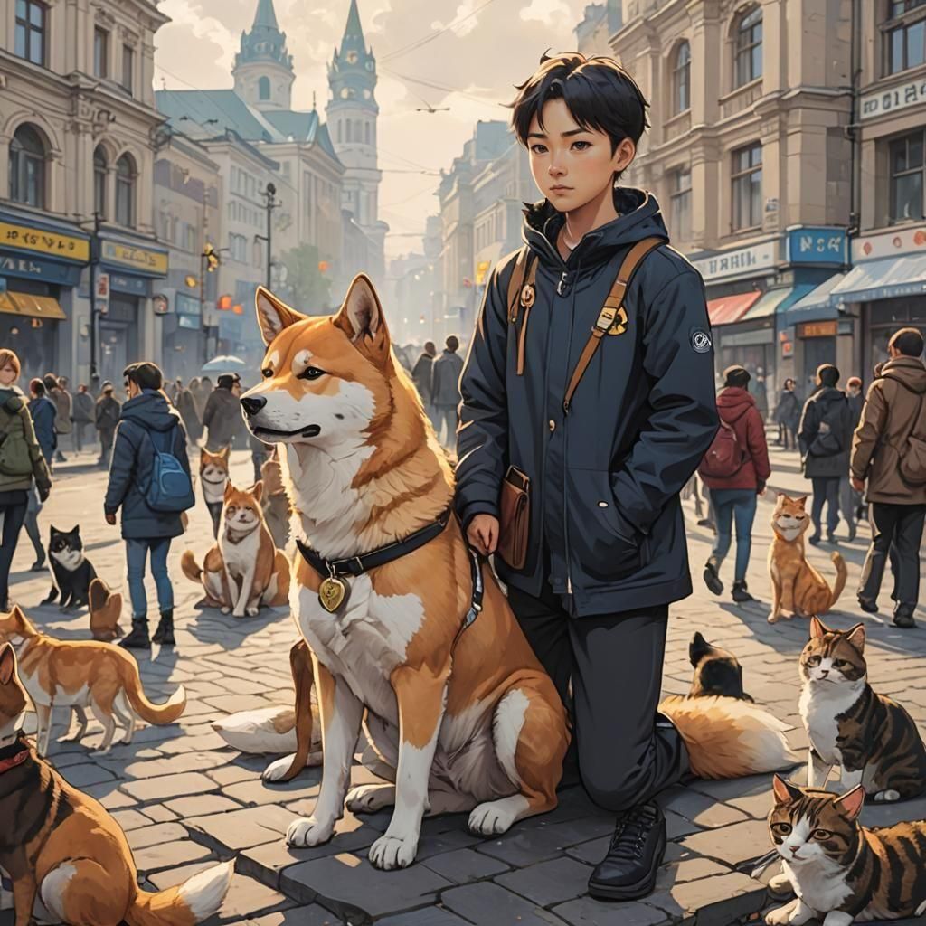 Anime Style Shiba Inu Dog in Kyiv