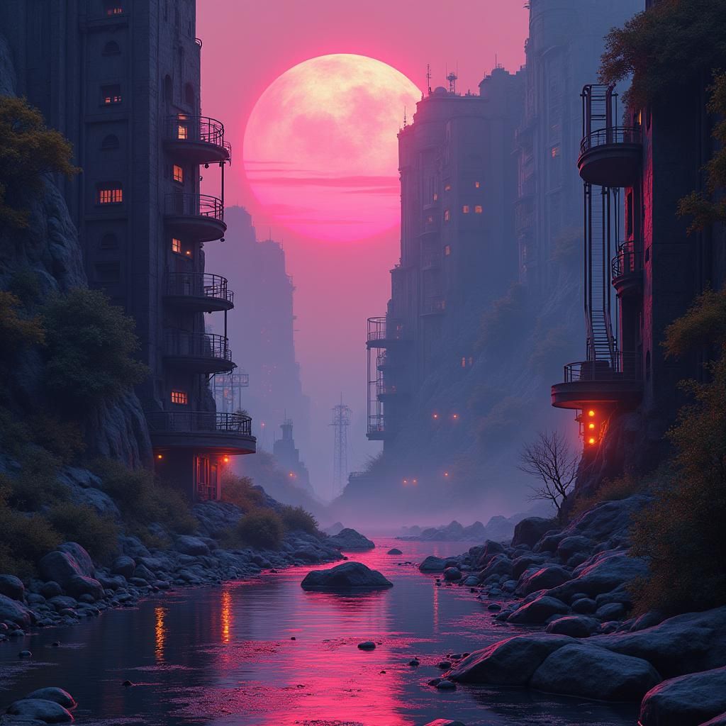 Retro-Futuristic Cityscape in Dreamlike 8K Resolution