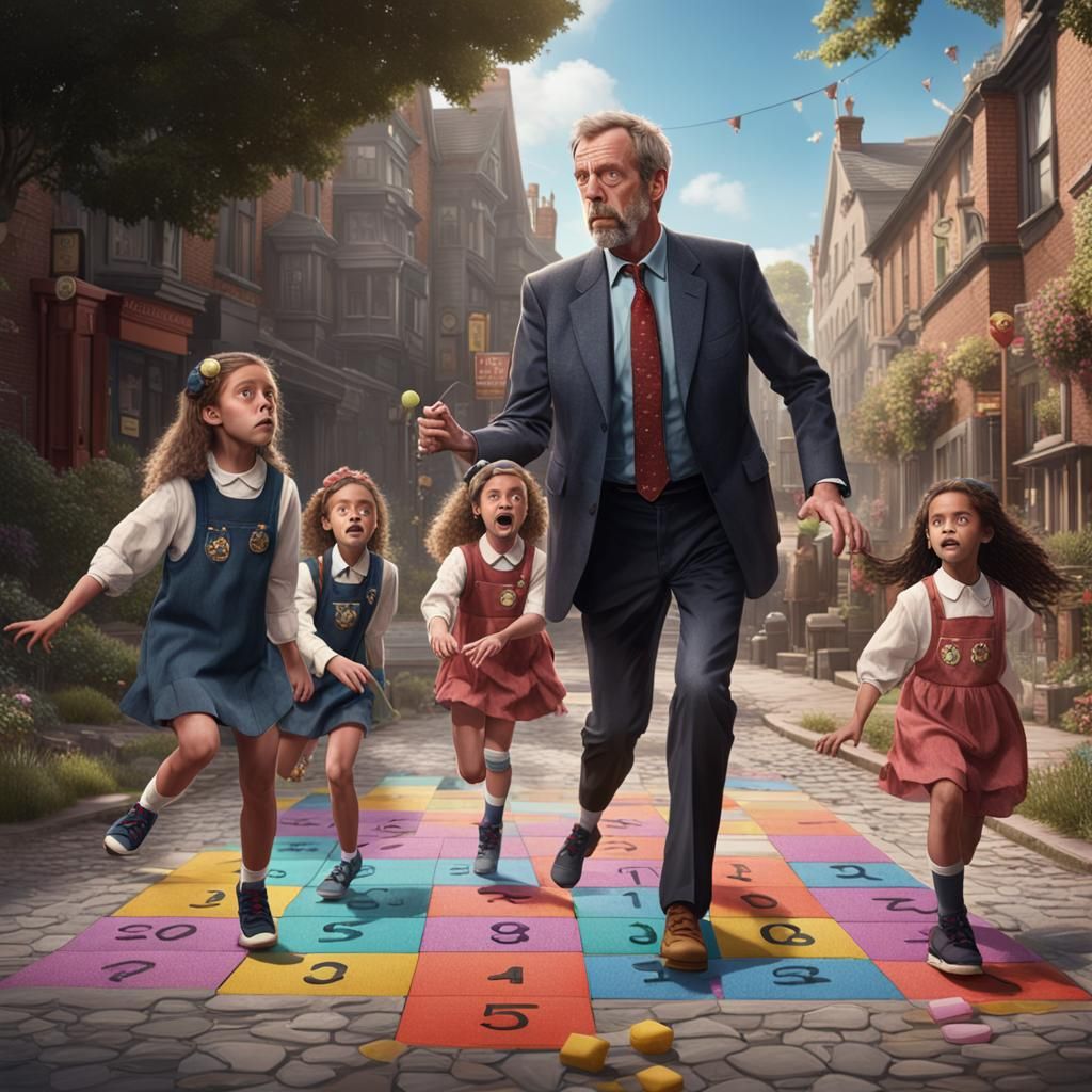 Hugh Laurie Plays Hopscotch: Detailed Matte Painting