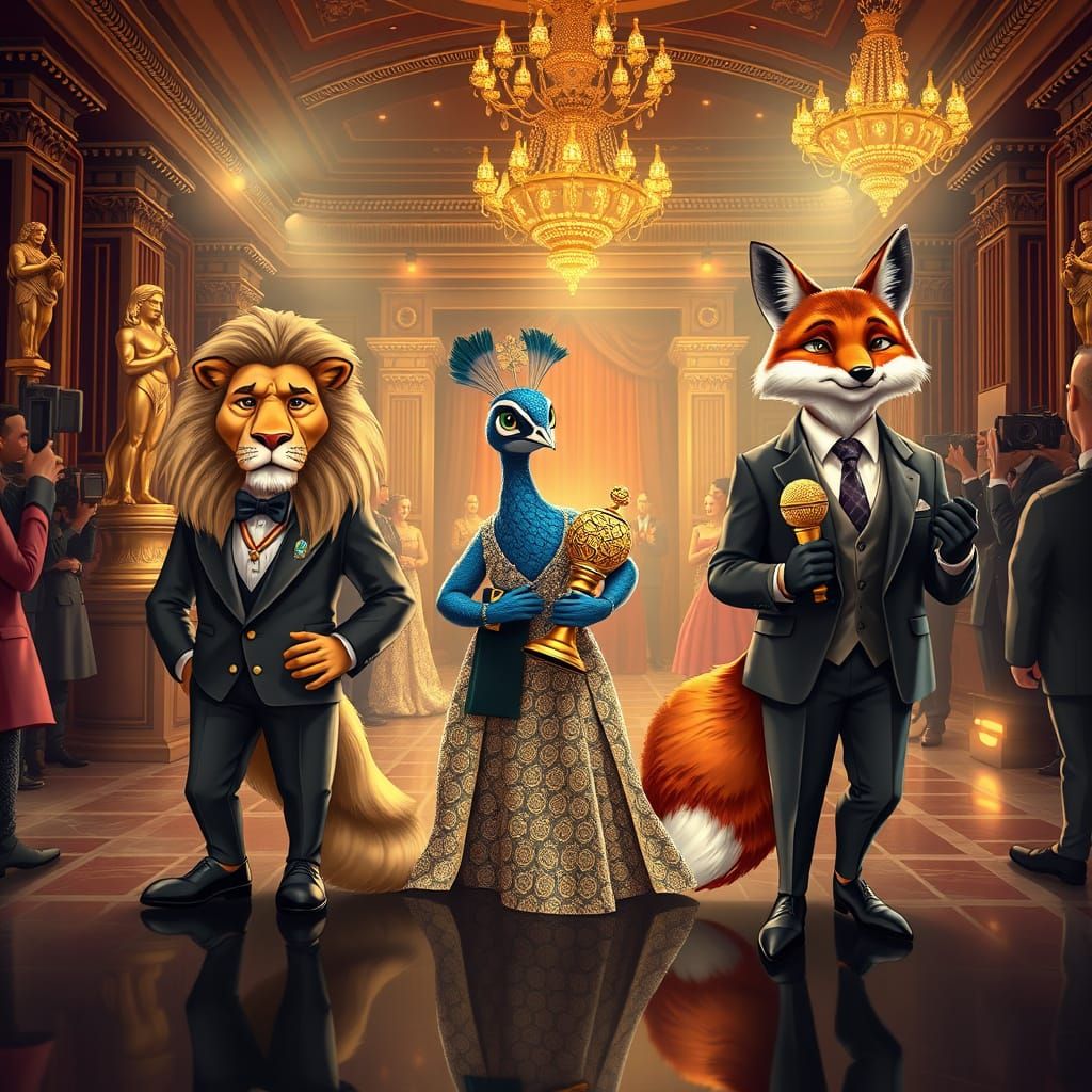 Glamorous Animal Awards in Art Deco Theater