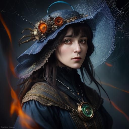 Earth Encased in Silken Web: Dark Fantasy Art