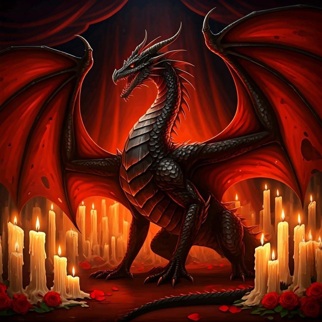 Majestic Black Dragon Dominates Broadway Stage