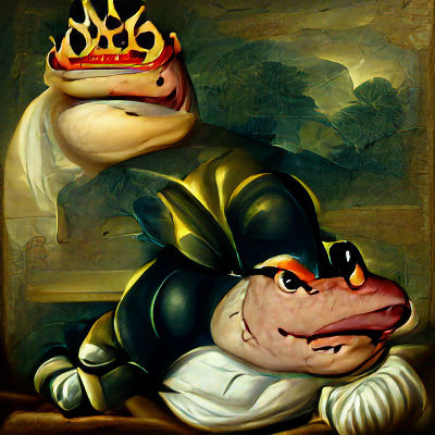 King Koopa: 18th Century Oil Painting Portrait