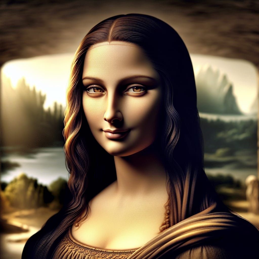 Sophia: Wisdom's Enigmatic Smile, Photorealistic Portrait