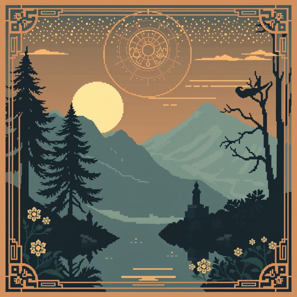 Pixel Art Mannerism in Art Deco Style