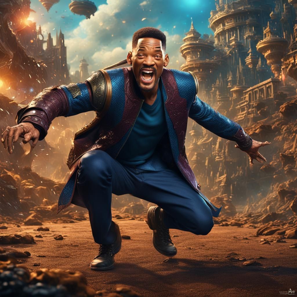 Will Smith Laughing: Realistic AI Generated Portrait