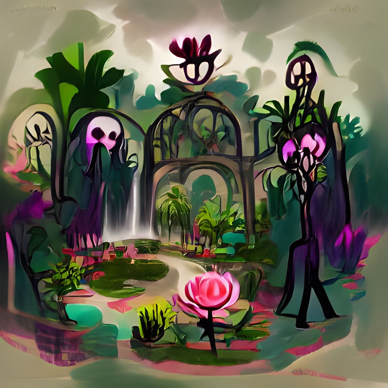 Stylized Garden of Lost Souls Concept Art