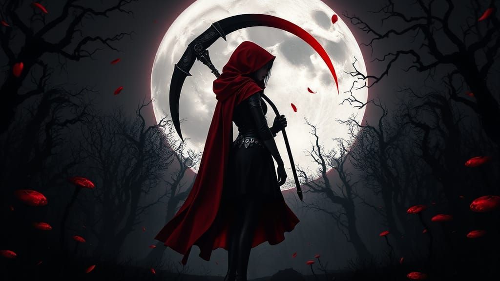 Cyberpunk Warrior Ruby Rose Stands Defiant Under Shattered M...