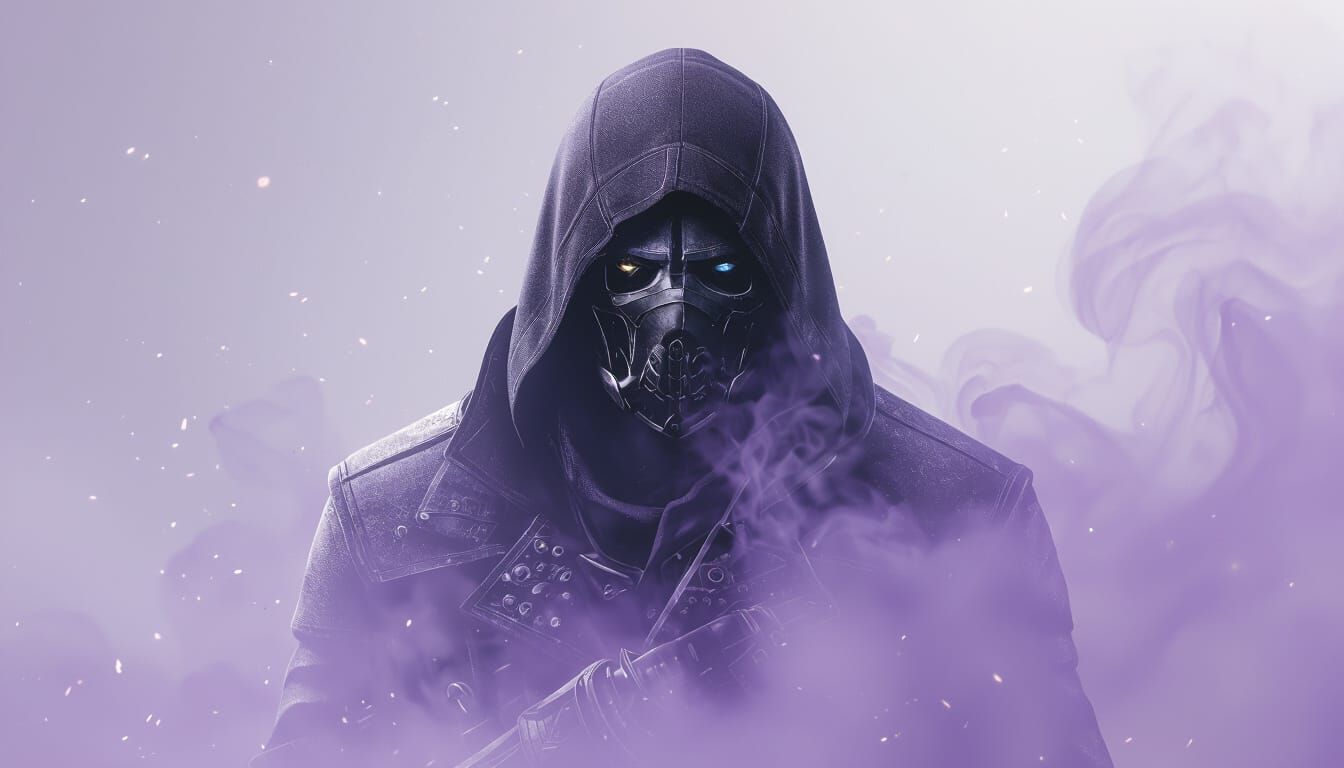 Corvo in Dark Purple Mist - Cinematic Lighting