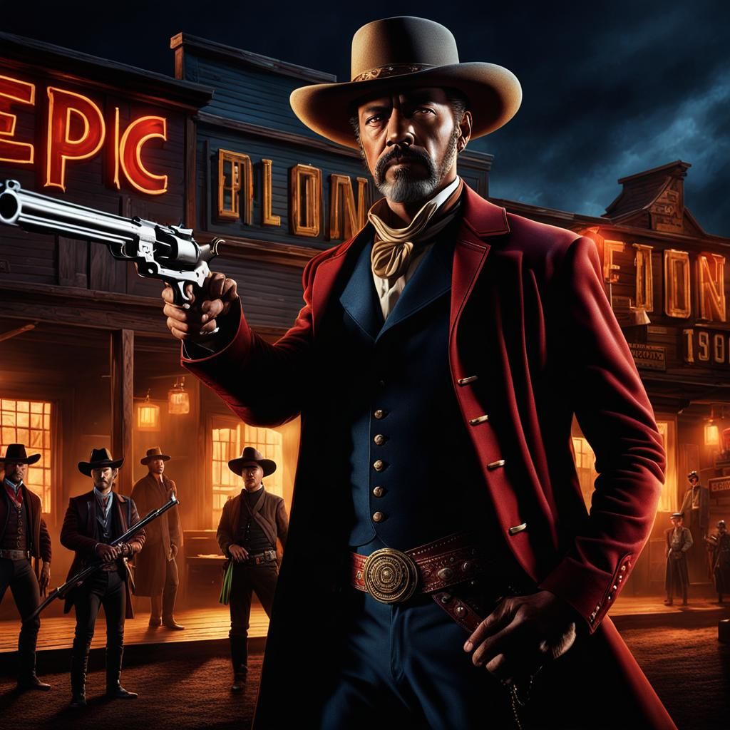Jessie James Saloon Shootout: Epic Digital Matte Painting
