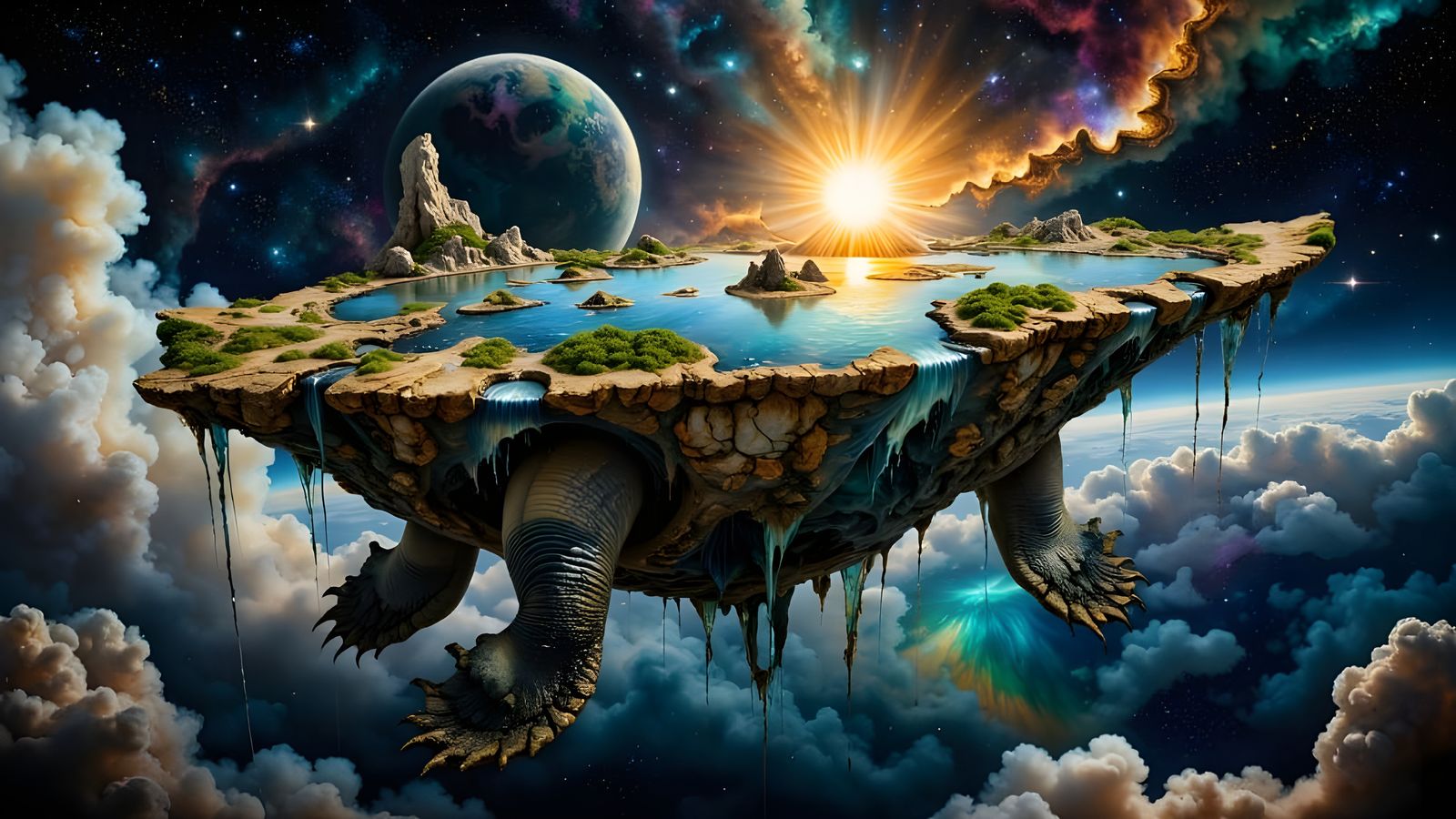 Cosmic Turtle in Celestial Splendor