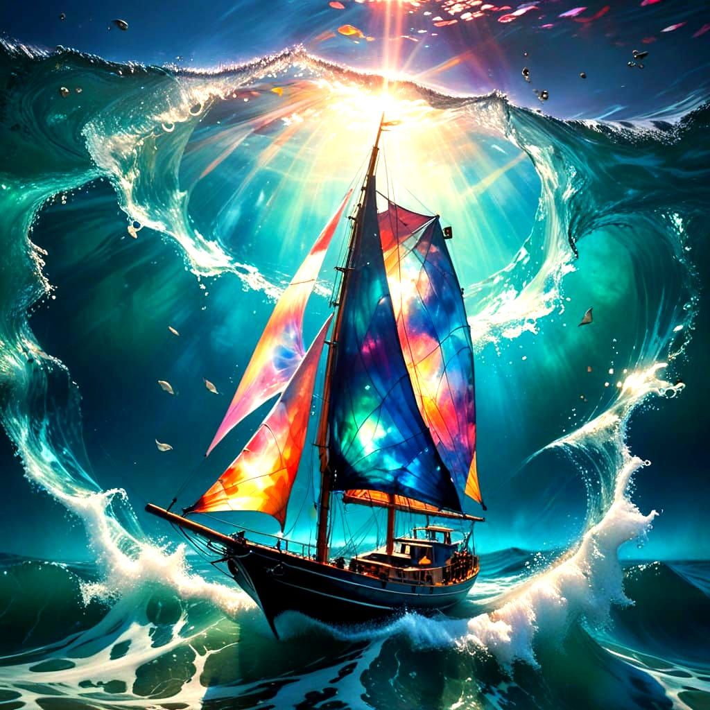 Majestic Manta-Ray Emerges from Oceanic Dreamscape