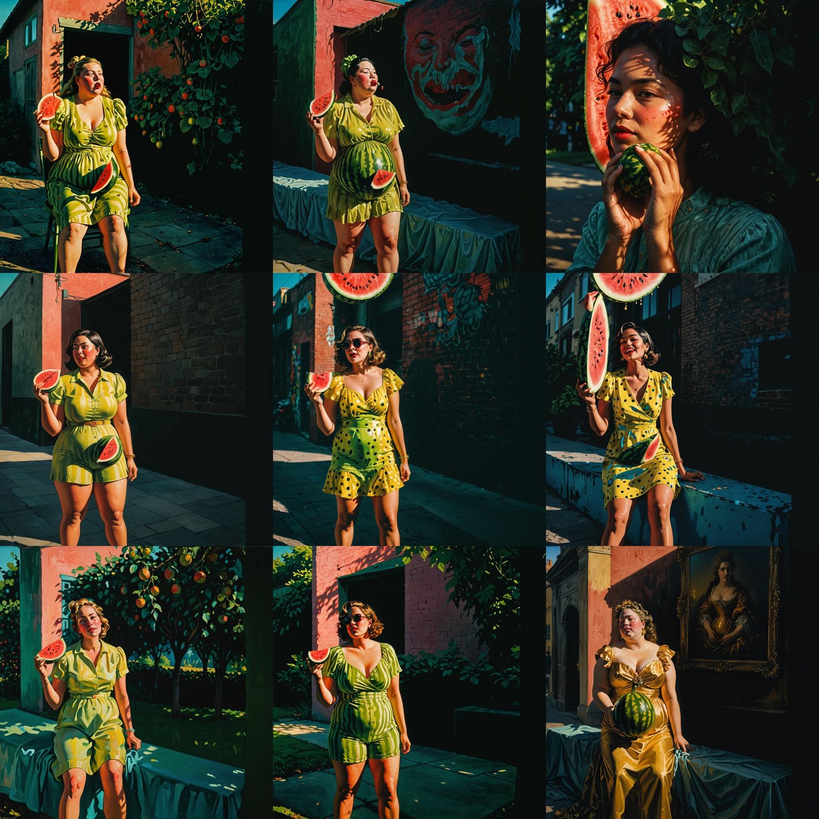 Woman Eating Watermelon