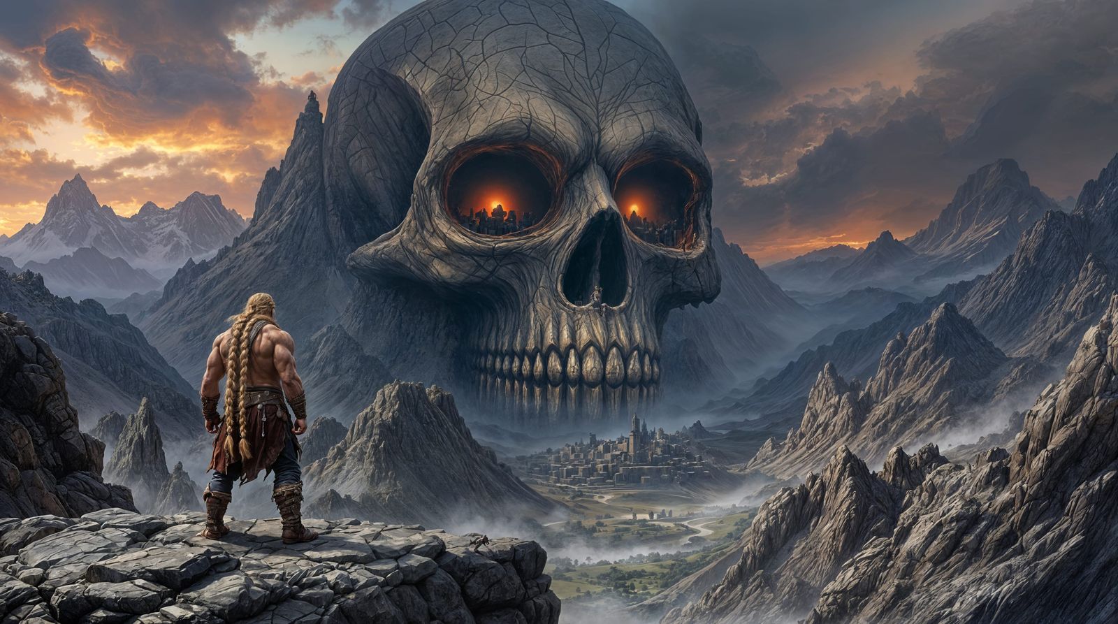 Barbarian Gazes at Skull Mountain City Valley