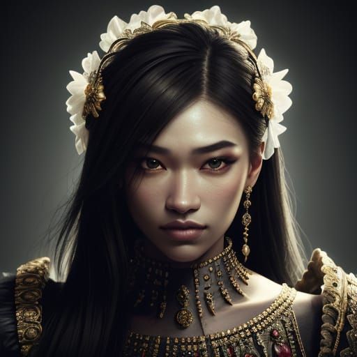 Hyperrealistic Portrait of Beauty Girl Kianna