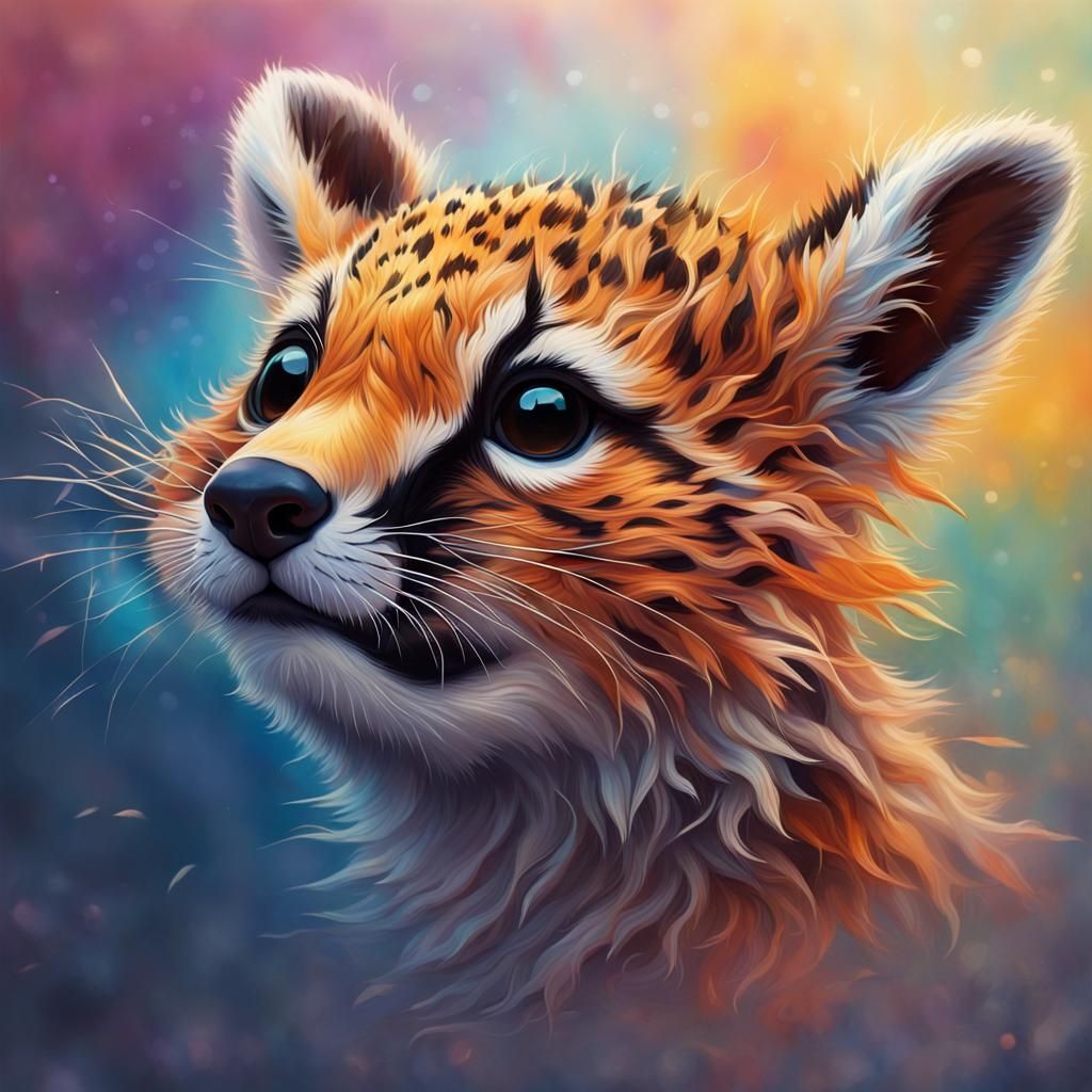 Adorable Animal in Hyperrealistic Splash Art