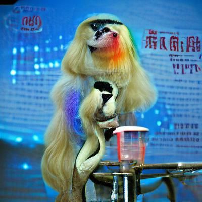 Black Snub-Nosed Monkey Drag Queen in Kunming