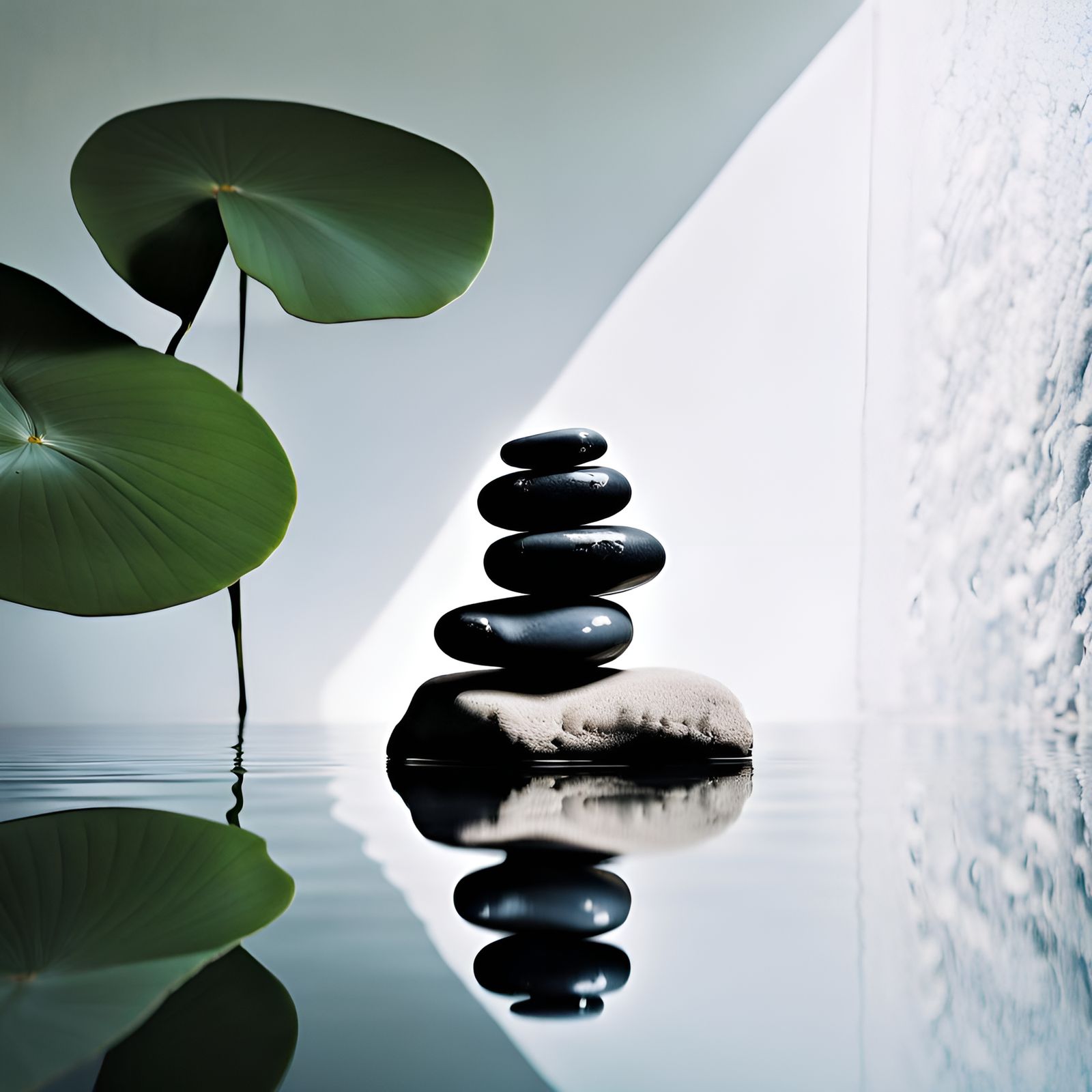Zen Stone Water: Minimalist Spa Photography