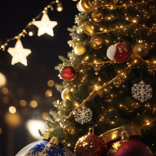 Hyper-Realistic Christmas Tree in Moody HDR