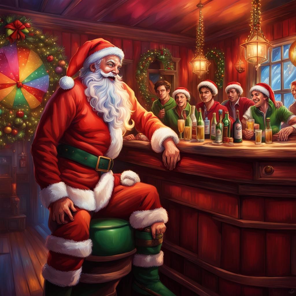 Festive Gay Elf Bar at the North Pole