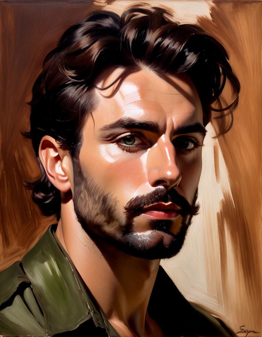 Handsome Italian Gentleman in Warm Earth Tones