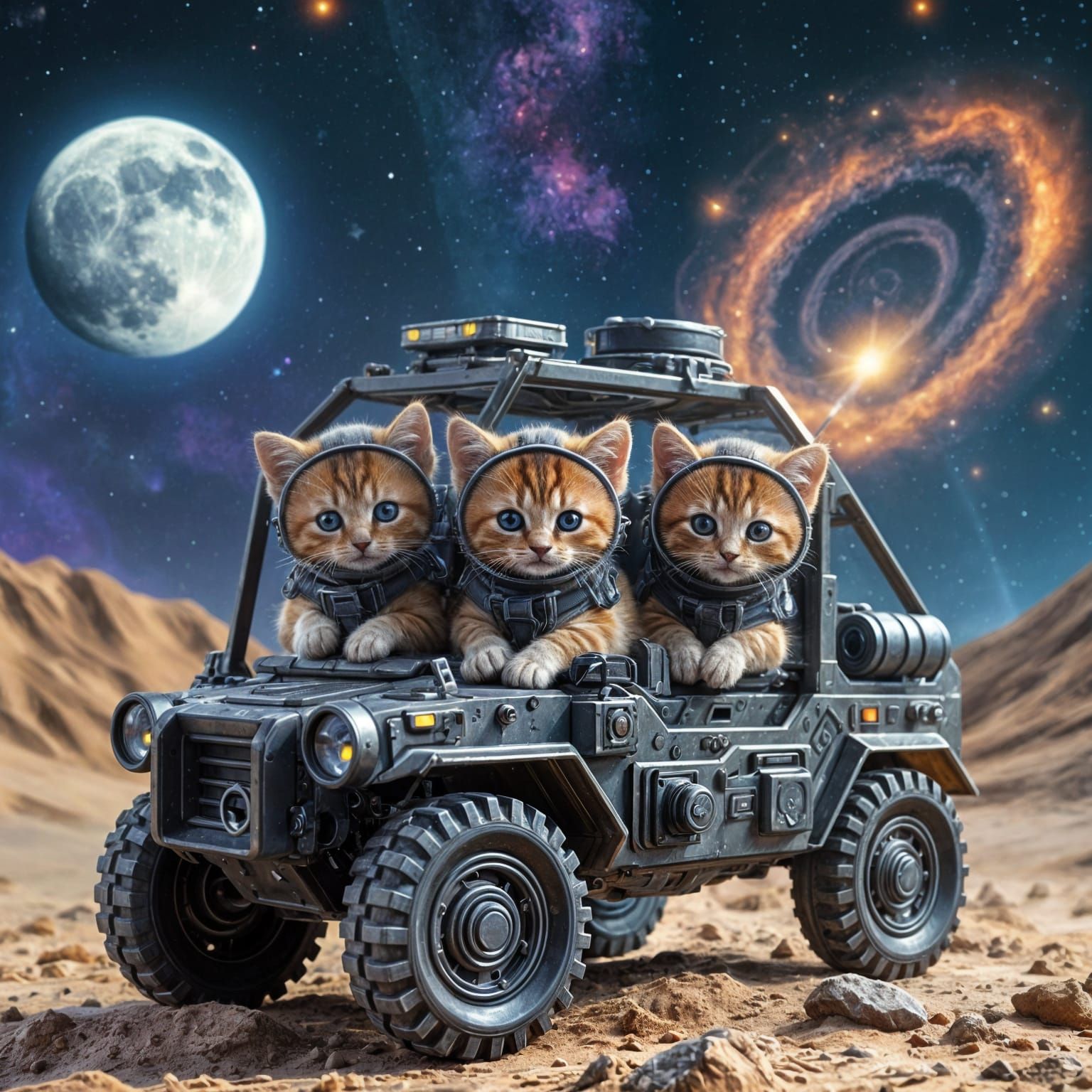 Cute Kittens Embark on Epic Space Odyssey