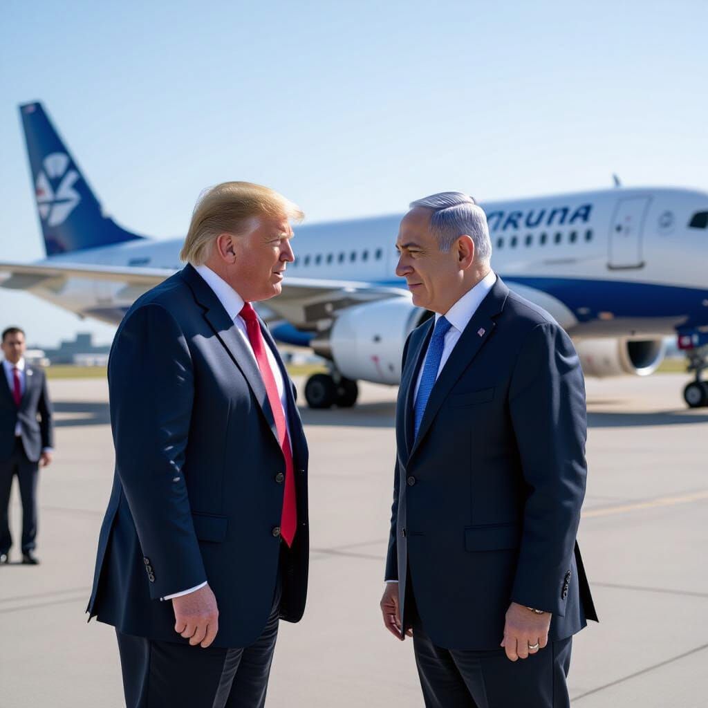 Angry Trump Confronts Crying Netanyahu on Tarmac