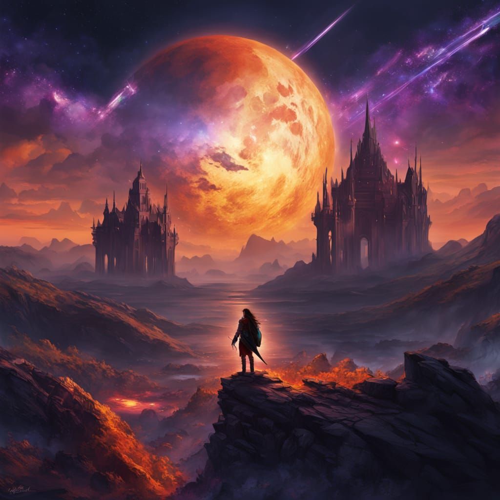 Goddess Protects Earth in Sci-Fi Digital Painting