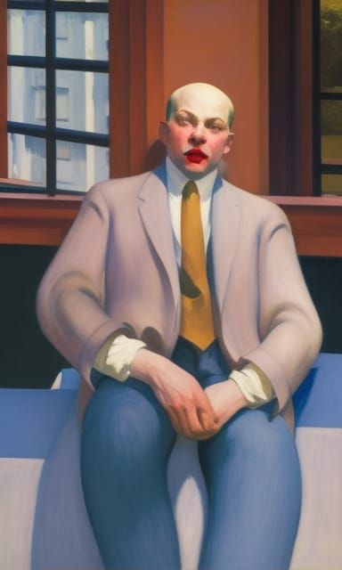 Contemplative Scene in American Realism Style