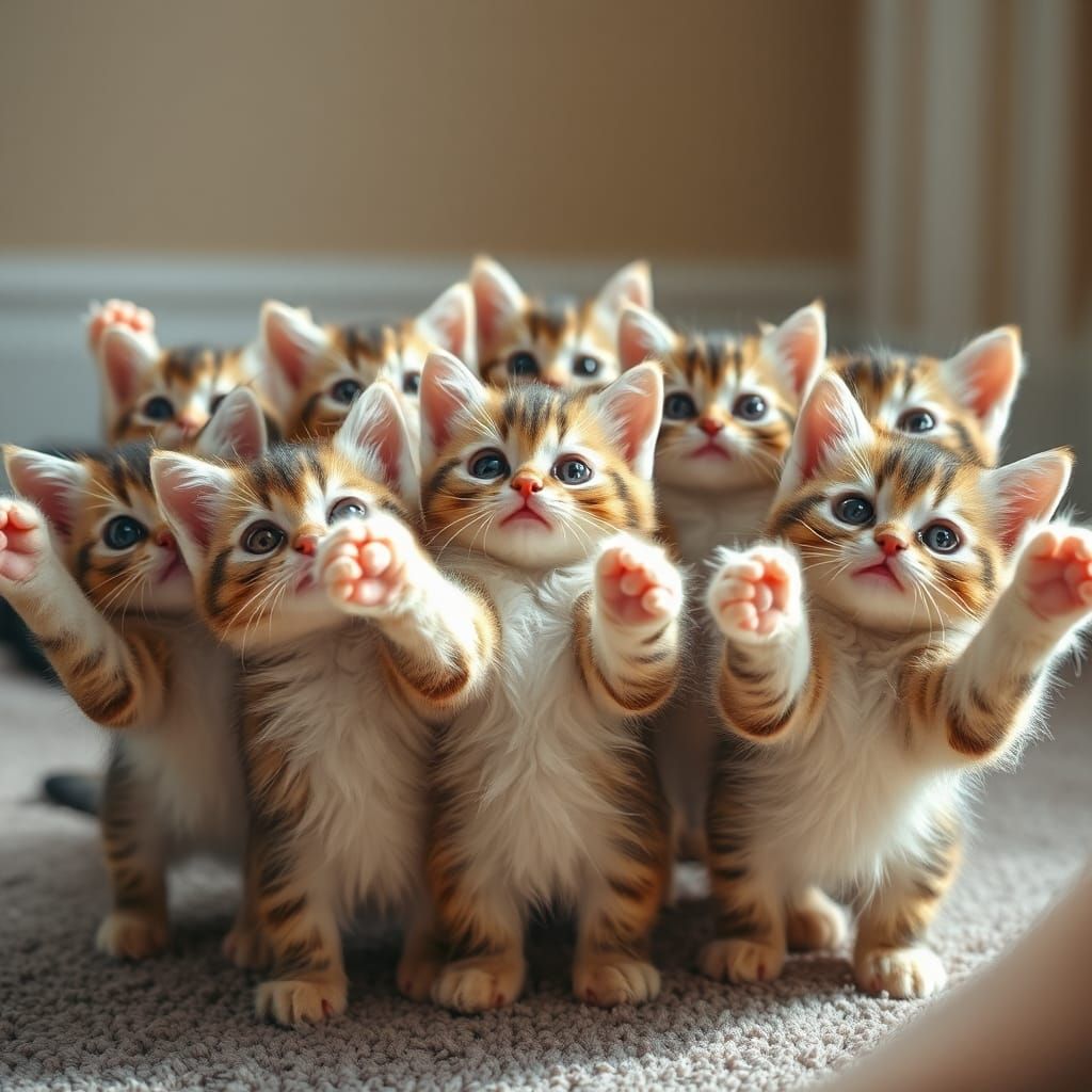 Hyperrealistic Kittens Take a Selfie Together