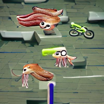 Stylized Cartoon Squid Image