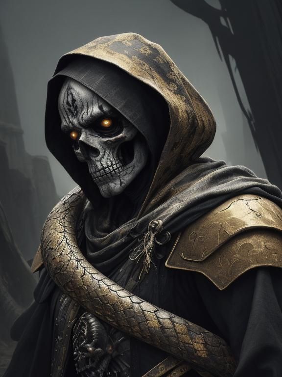 Warrior's Fate: A Surrealist Oil Painting