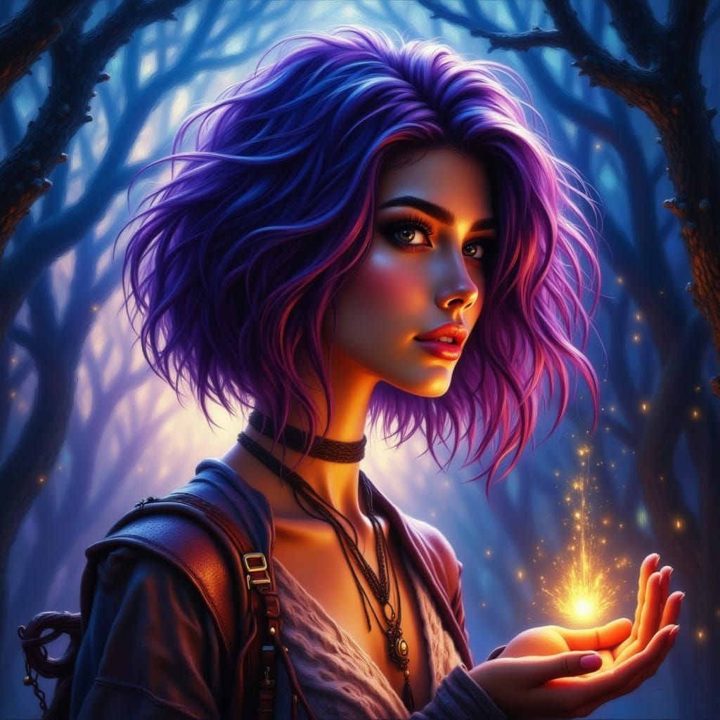 Erika's Light: A Journey Through Shadow in Ghibli Style