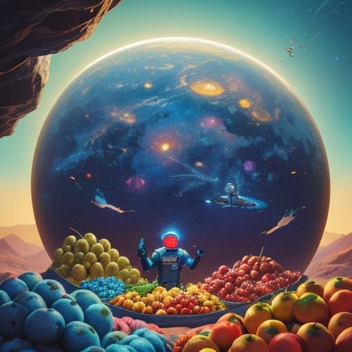 Astronaut Finds Pulsating Fruit on Alien Planet