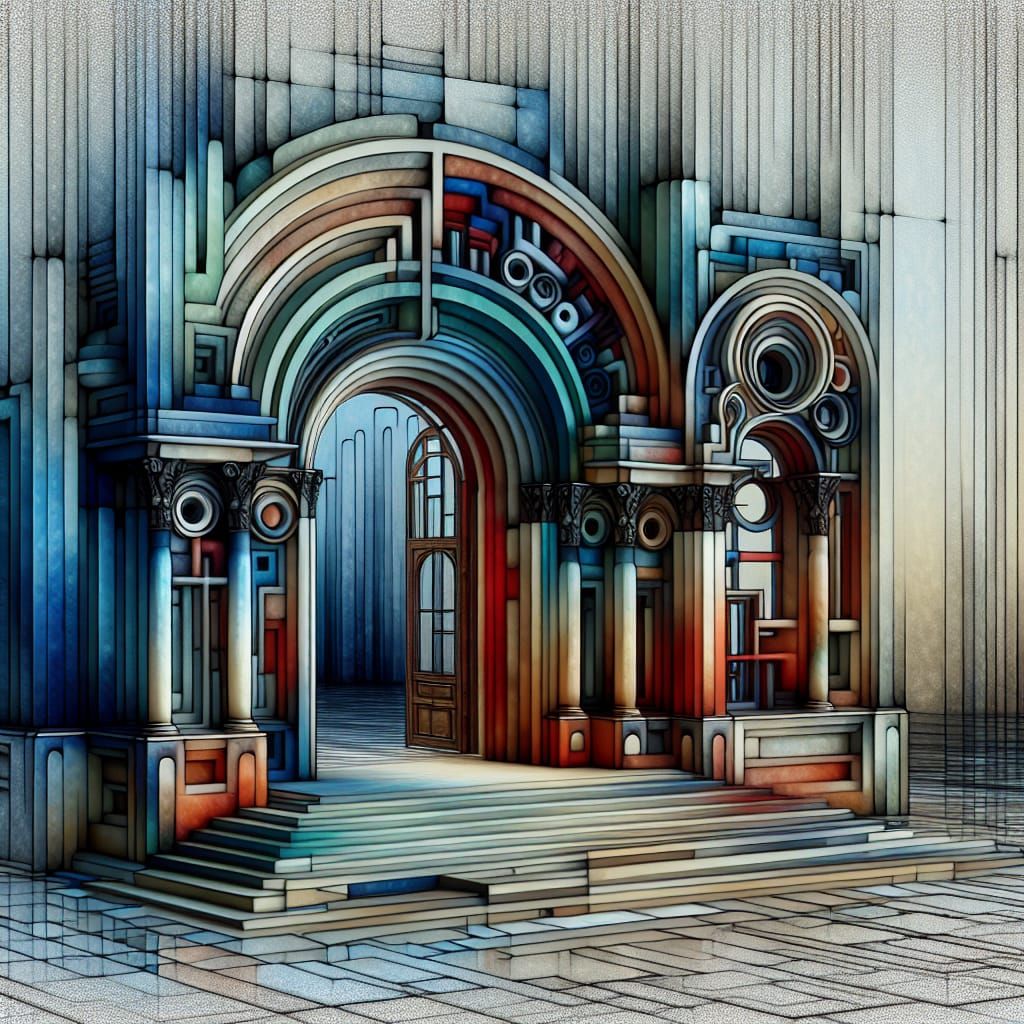 Art Nouveau Doorway to Another Universe