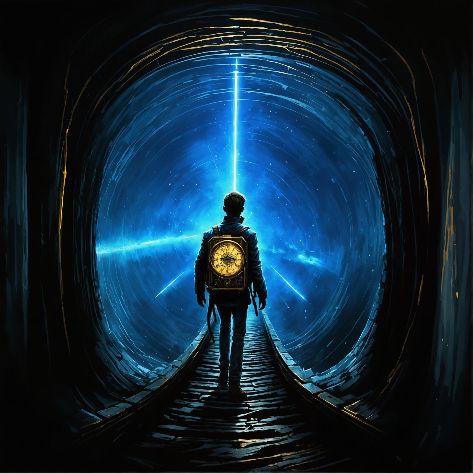 Time Tunnel to Future: Digital Illustration