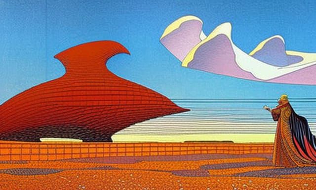 Woman in Despair: A Moebius-Inspired Digital Art