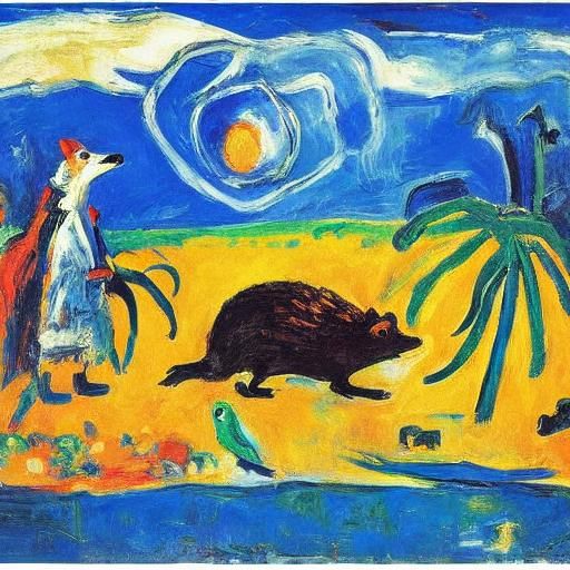 Hedgehog's Australian Adventure: Vintage Travel Poster