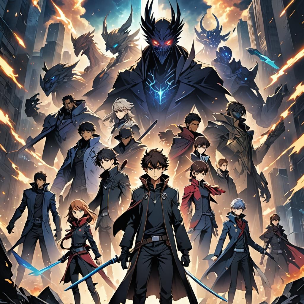 Solo Leveling Anime Poster in Key Visual Style