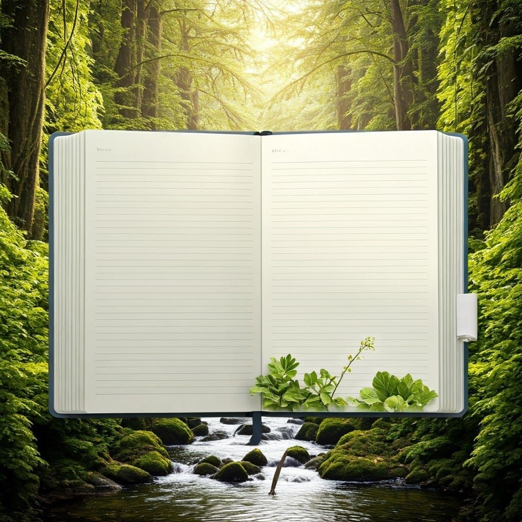 Serene Garden Study in Watercolor Style