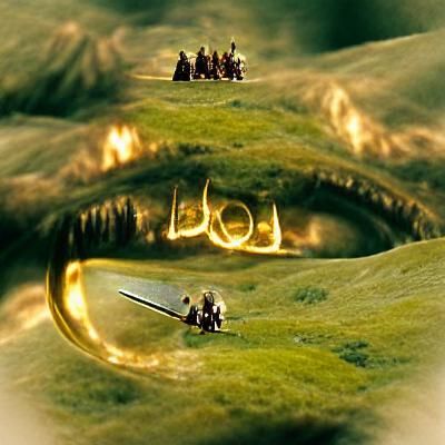 Fantasy Landscape Inspired by Lord of the Rings