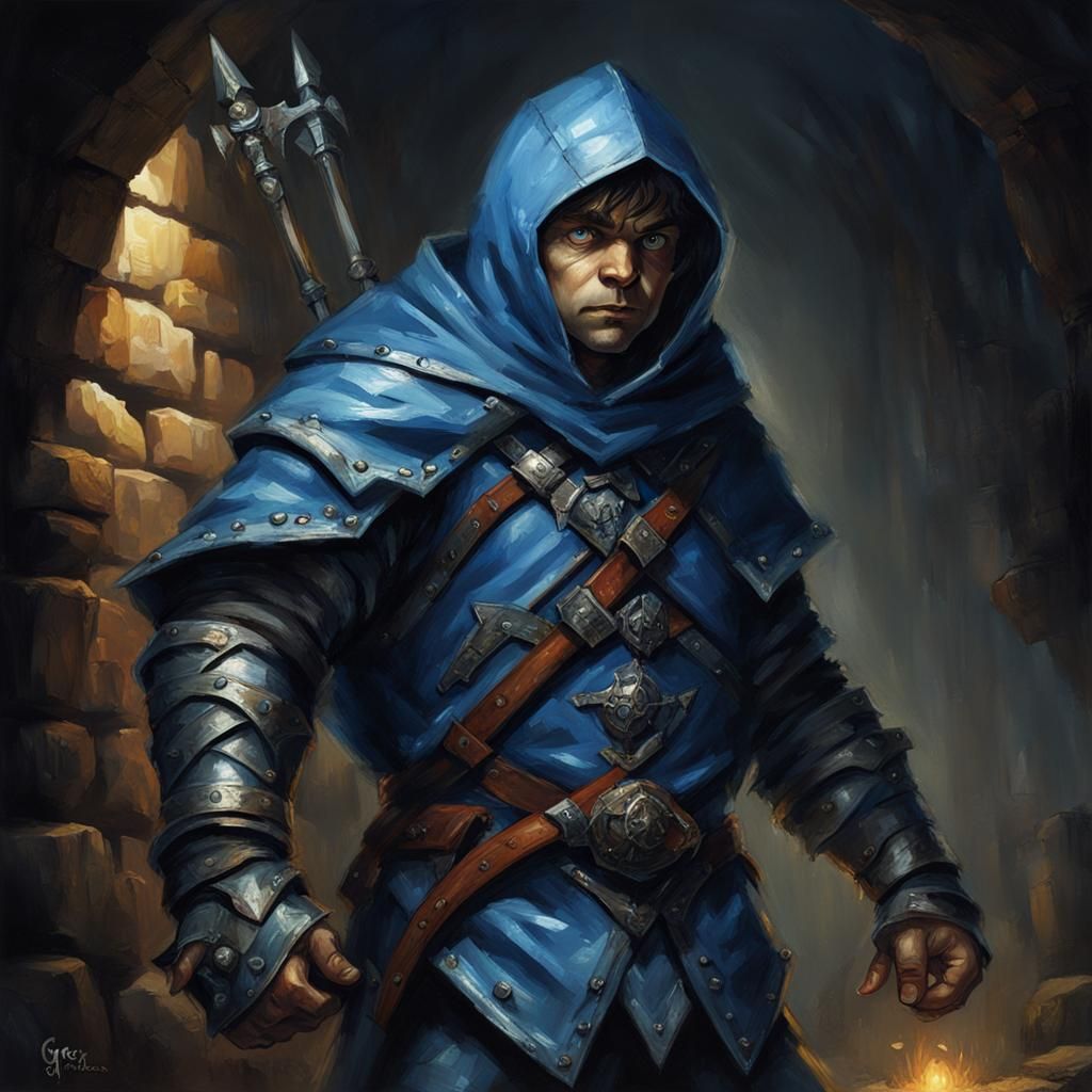 Halfling Archer in Dungeon, Sinister Digital Art