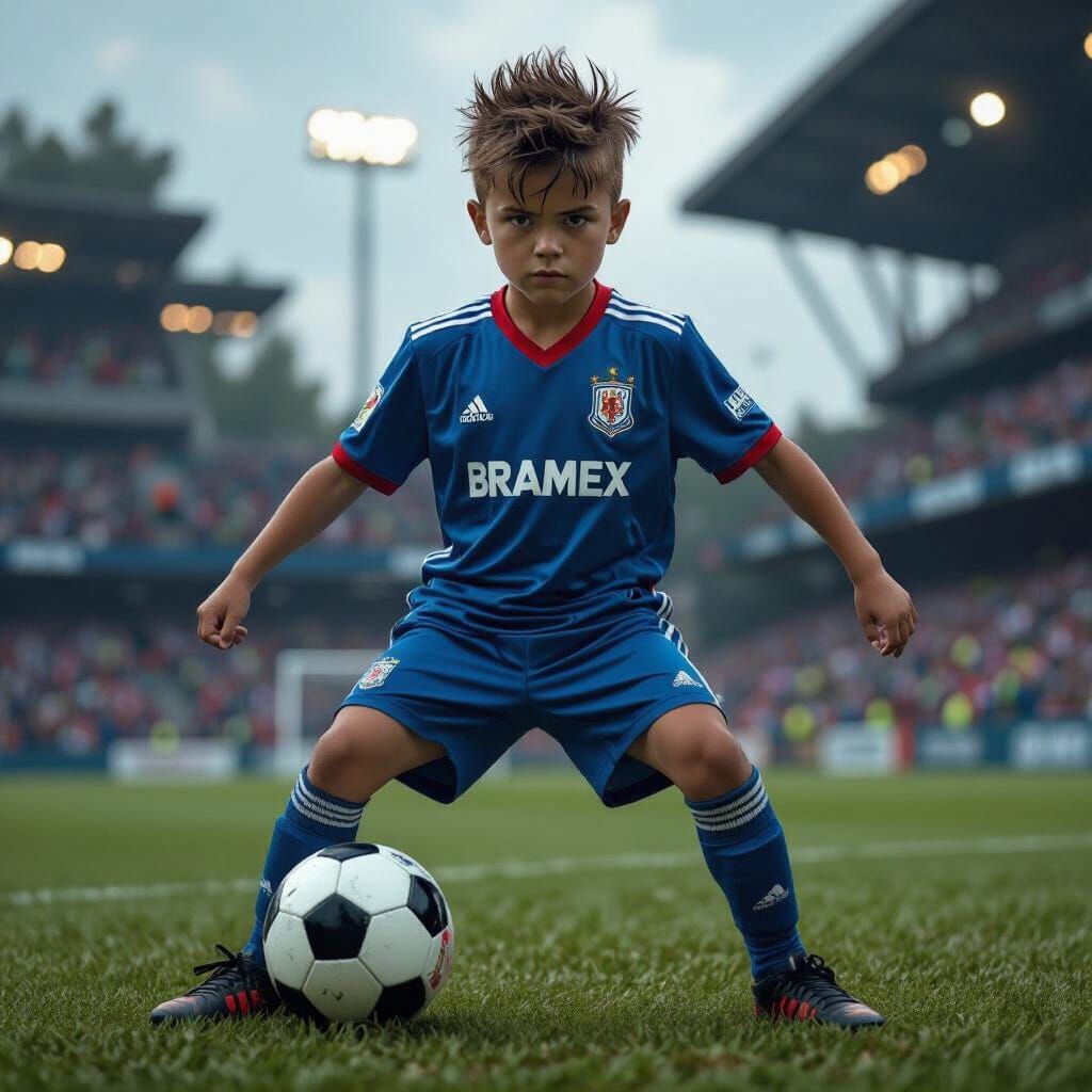 Punk Rock Boy Mascot in Cyberpunk Style