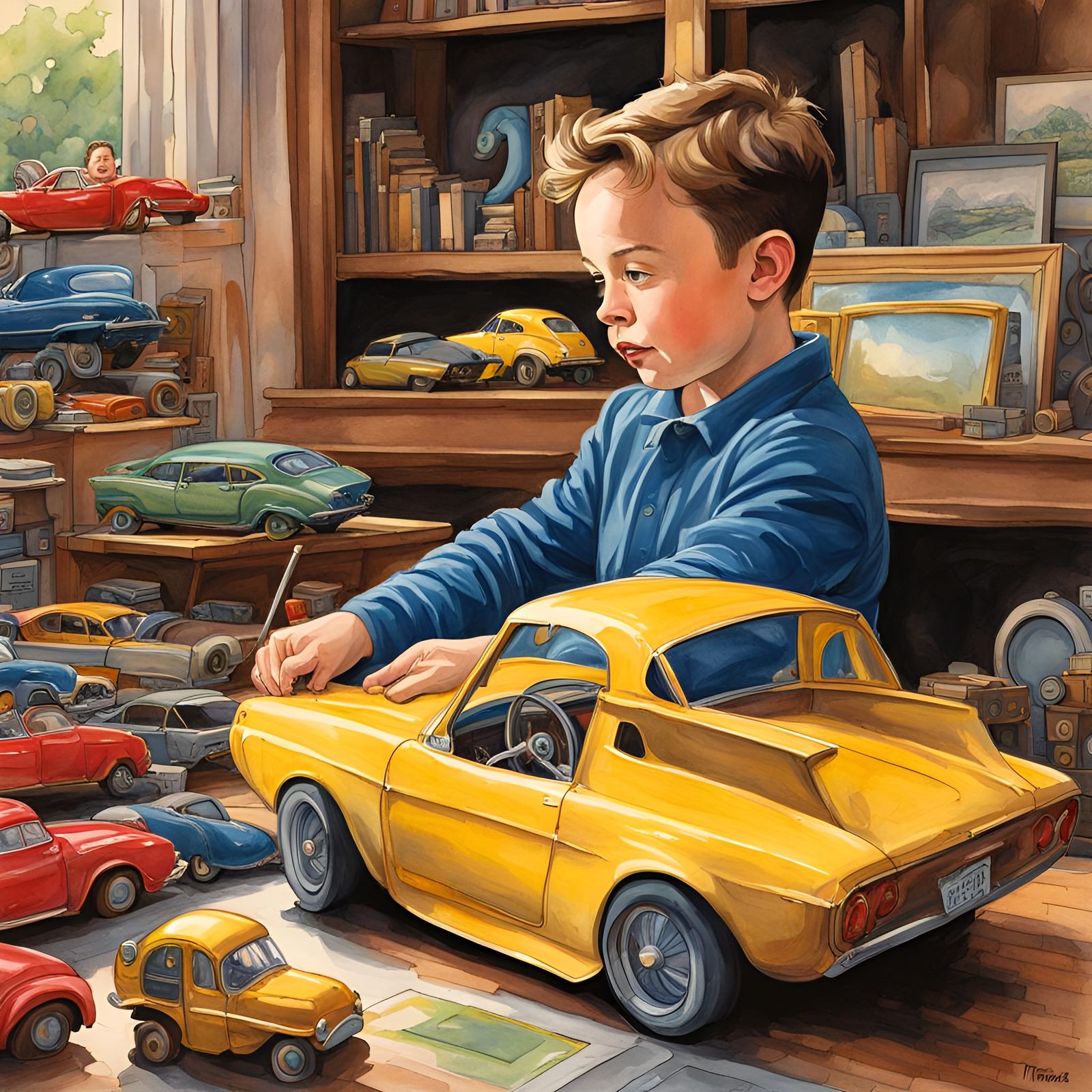 Childhood Dreams: Building Toy Cars as Comic Art