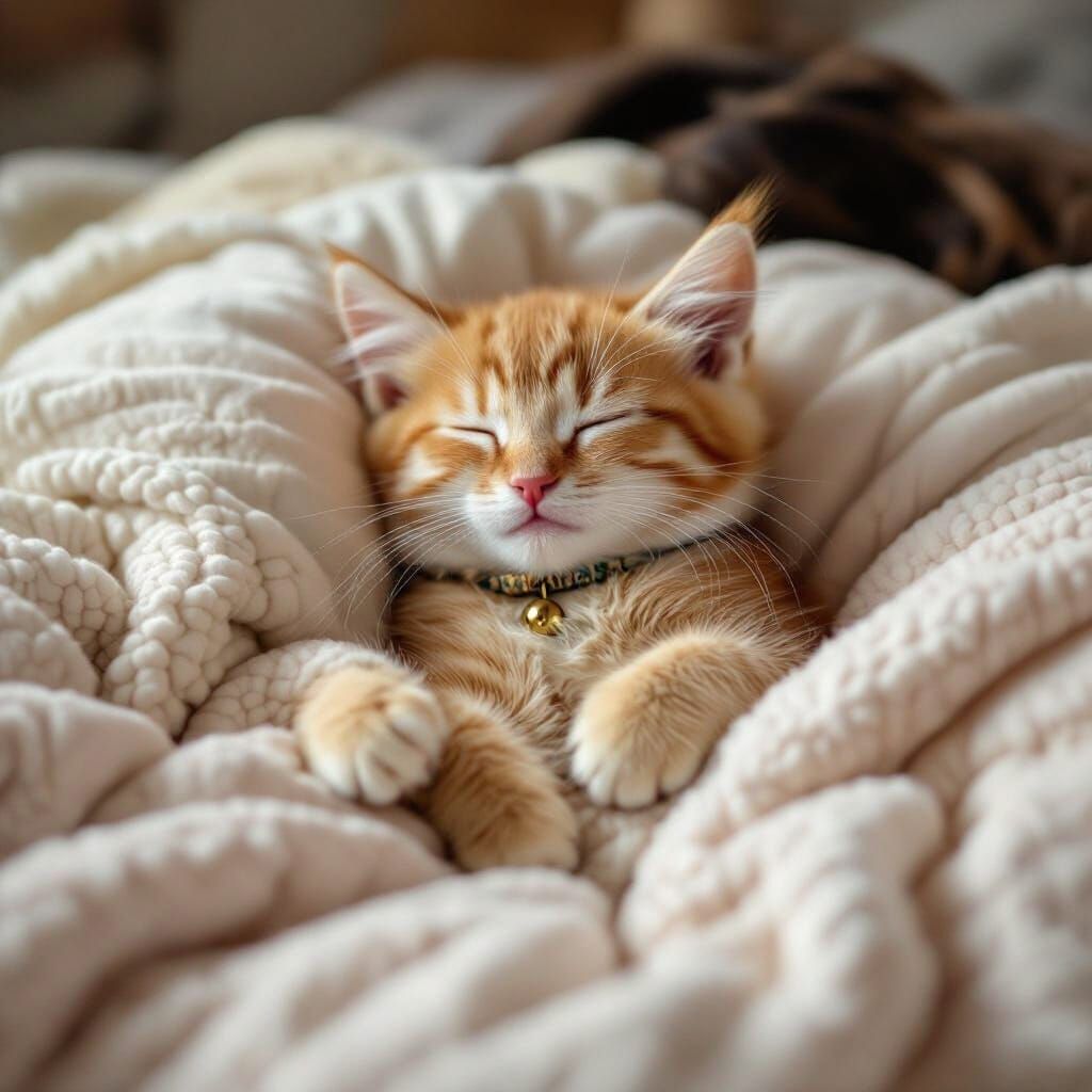 Ginger Kitten's Dream: A Whimsical Portrait