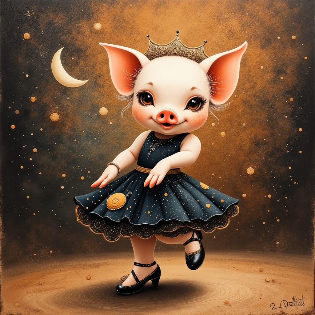 Baby Pig Jazz Dancer in Knab Style