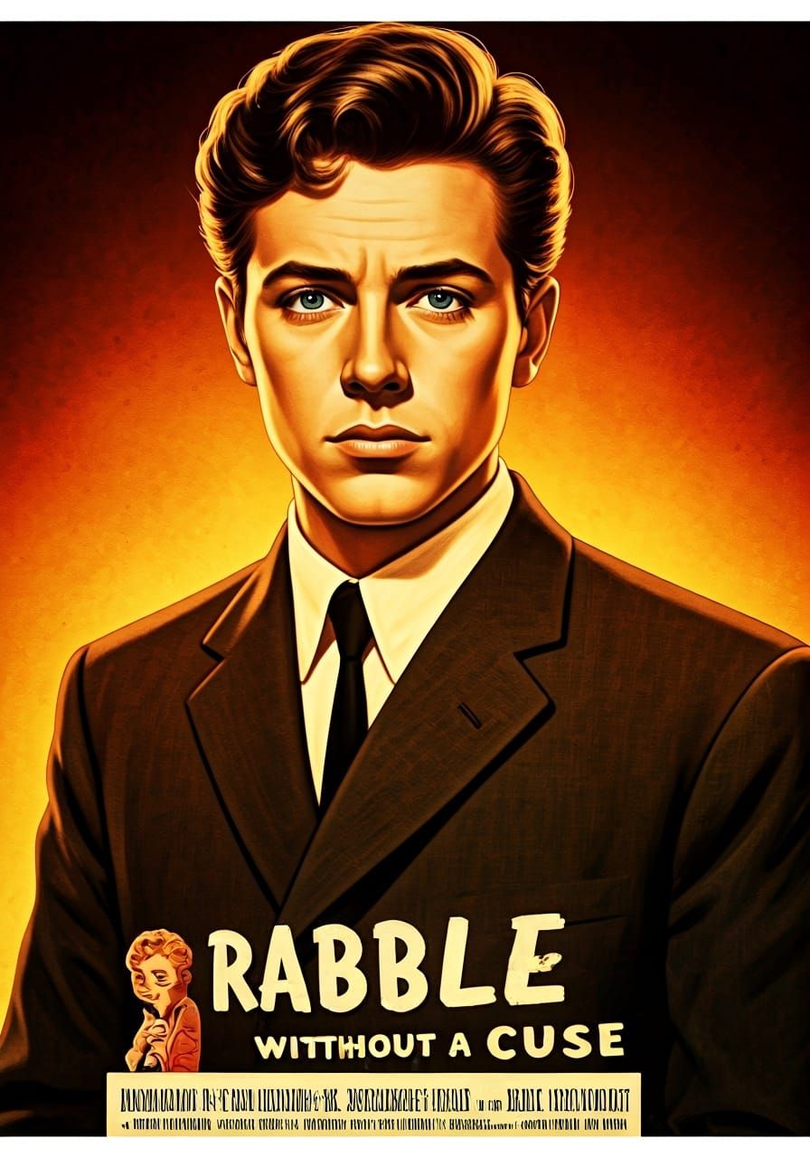 Retro Film Poster for 'Rabble Without a Cause'