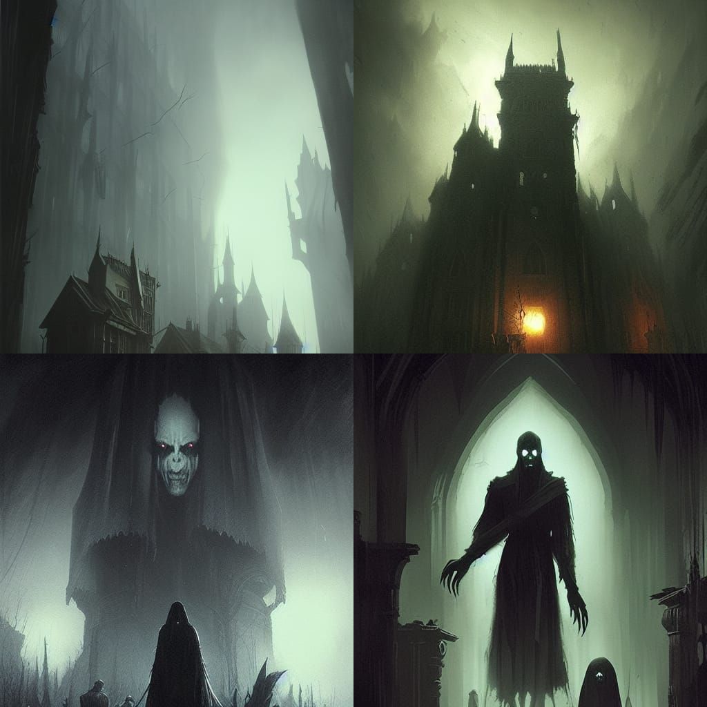 Sinister Ravenloft Illustration in Dark Fantasy Style