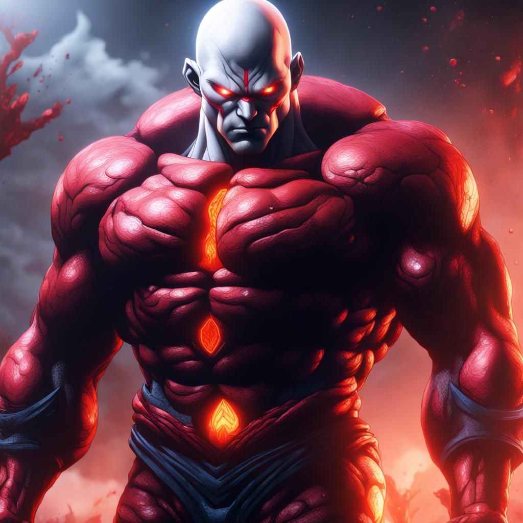 Jiren Fused with Darkseid: Detailed Matte Painting
